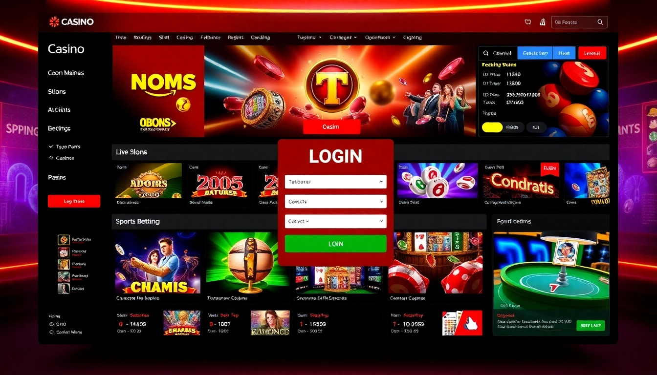 Secure ck4444 login screen displaying gaming options and vibrant visuals, inviting players to enter the platform confidently.