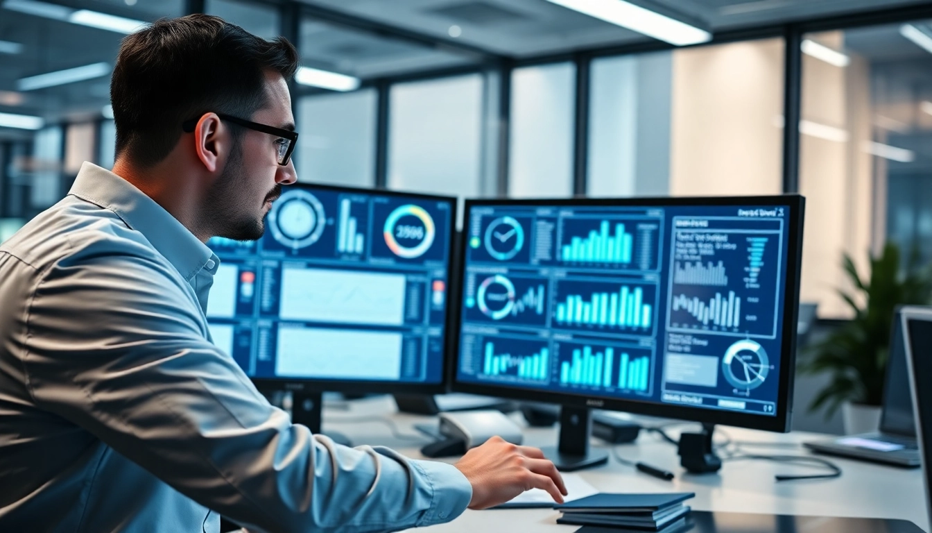 MicroStrategy business analyst working with data dashboards for strategic insights and decision