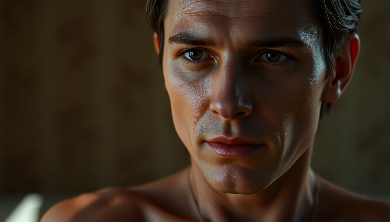 High-quality AI porn generator creating realistic adult character in a natural pose with detailed expression and textured skin, suitable for immersive visual content.